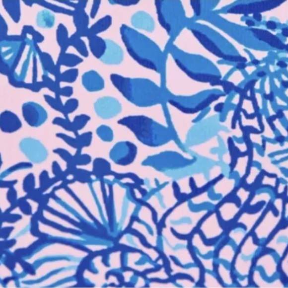 LILLY PULITZER Marion Mesh Panel 1/2 Zip Calla Lilly Pink High Tides Good Vibes. - Picture 3 of 6